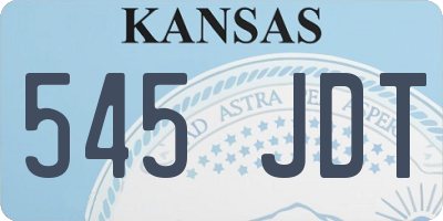 KS license plate 545JDT