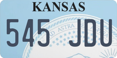 KS license plate 545JDU