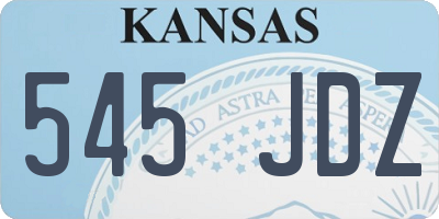 KS license plate 545JDZ