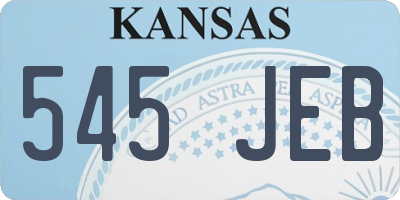KS license plate 545JEB