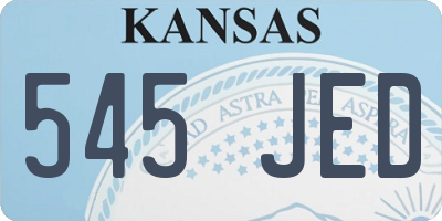 KS license plate 545JED