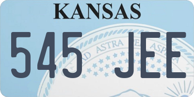 KS license plate 545JEE