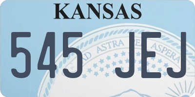 KS license plate 545JEJ