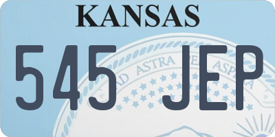 KS license plate 545JEP