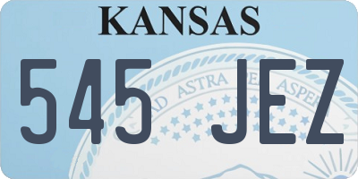 KS license plate 545JEZ