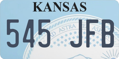 KS license plate 545JFB