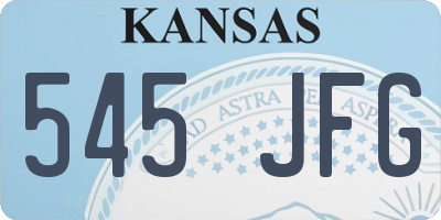 KS license plate 545JFG