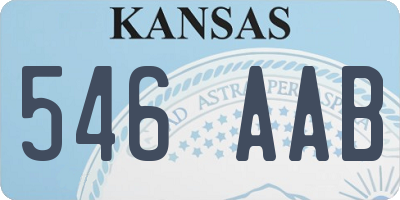 KS license plate 546AAB