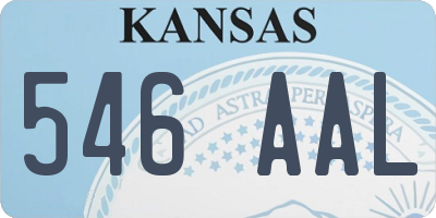 KS license plate 546AAL