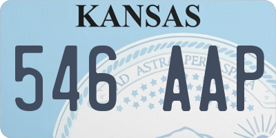 KS license plate 546AAP