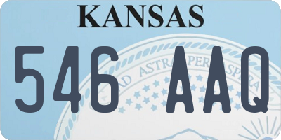 KS license plate 546AAQ