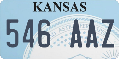 KS license plate 546AAZ