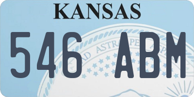 KS license plate 546ABM