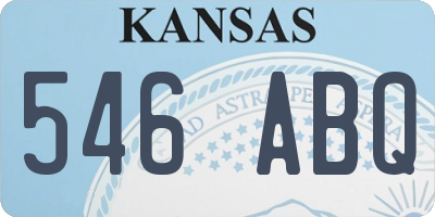 KS license plate 546ABQ