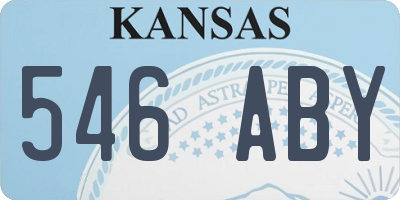 KS license plate 546ABY