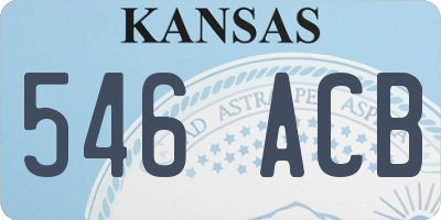 KS license plate 546ACB