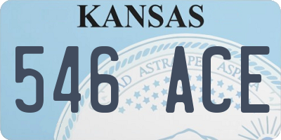 KS license plate 546ACE