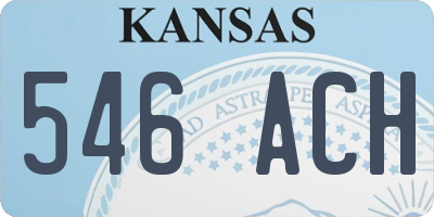 KS license plate 546ACH