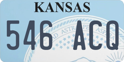 KS license plate 546ACQ