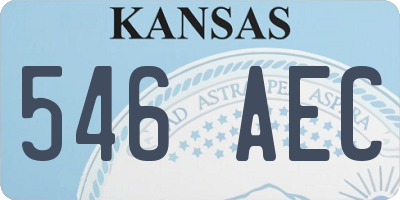 KS license plate 546AEC