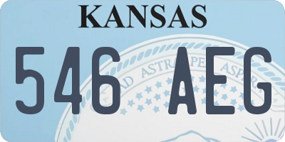 KS license plate 546AEG