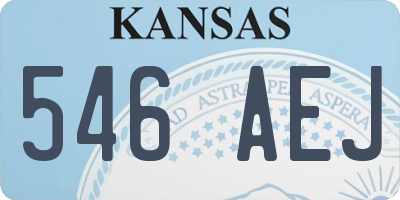 KS license plate 546AEJ