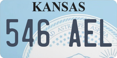 KS license plate 546AEL