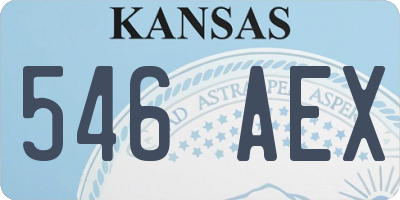 KS license plate 546AEX