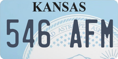 KS license plate 546AFM