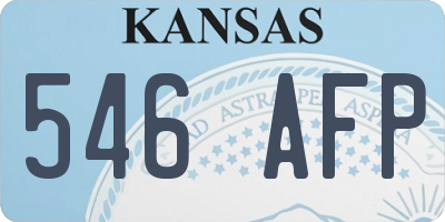 KS license plate 546AFP
