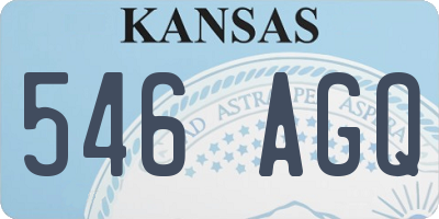 KS license plate 546AGQ