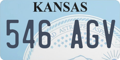 KS license plate 546AGV
