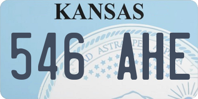 KS license plate 546AHE