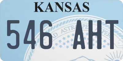 KS license plate 546AHT