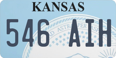 KS license plate 546AIH