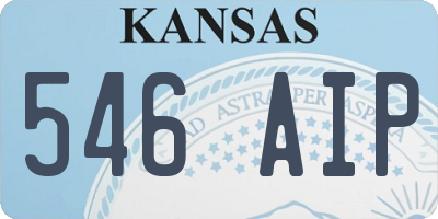 KS license plate 546AIP