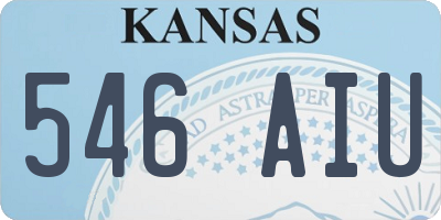 KS license plate 546AIU