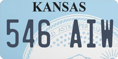 KS license plate 546AIW