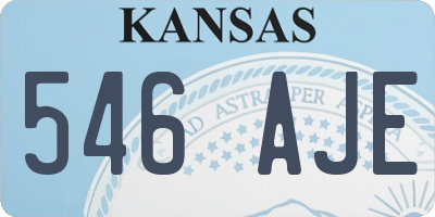 KS license plate 546AJE