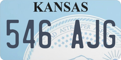 KS license plate 546AJG