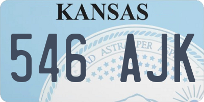 KS license plate 546AJK