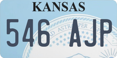 KS license plate 546AJP