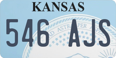 KS license plate 546AJS