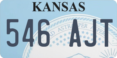 KS license plate 546AJT