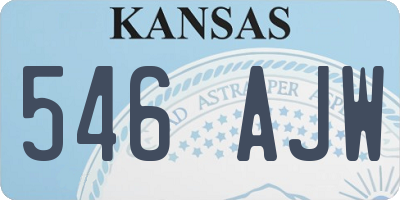 KS license plate 546AJW