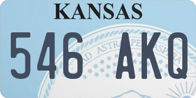 KS license plate 546AKQ