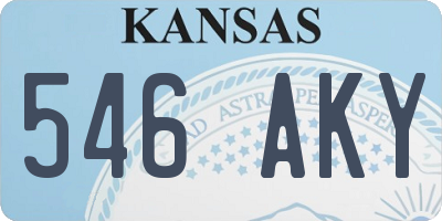 KS license plate 546AKY