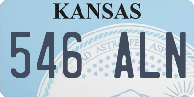 KS license plate 546ALN
