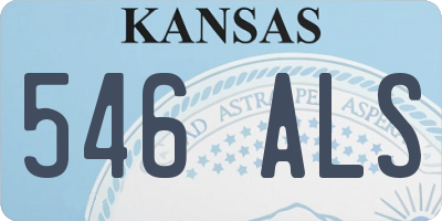 KS license plate 546ALS