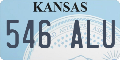 KS license plate 546ALU